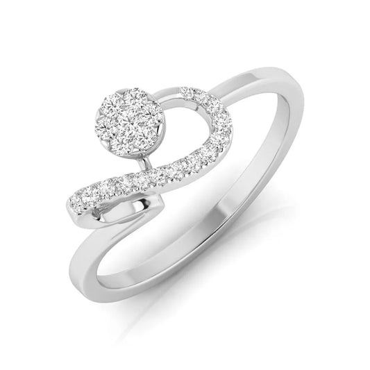 Starlit Wave Diamond Ring
