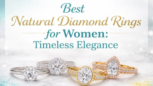 Collection of the best natural diamond rings for women, showcasing solitaire, halo, vintage, and pear-shaped designs, with a focus on timeless elegance.