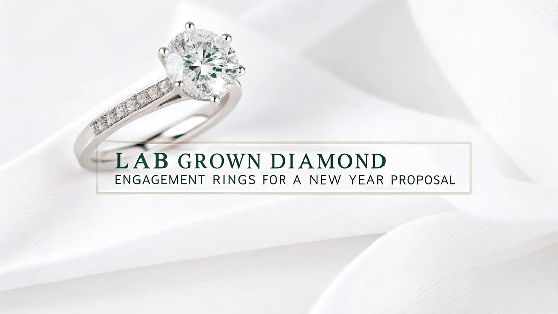 make blog feature image with text - Lab Grown Diamond Engagement Rings for a New Year Proposal
