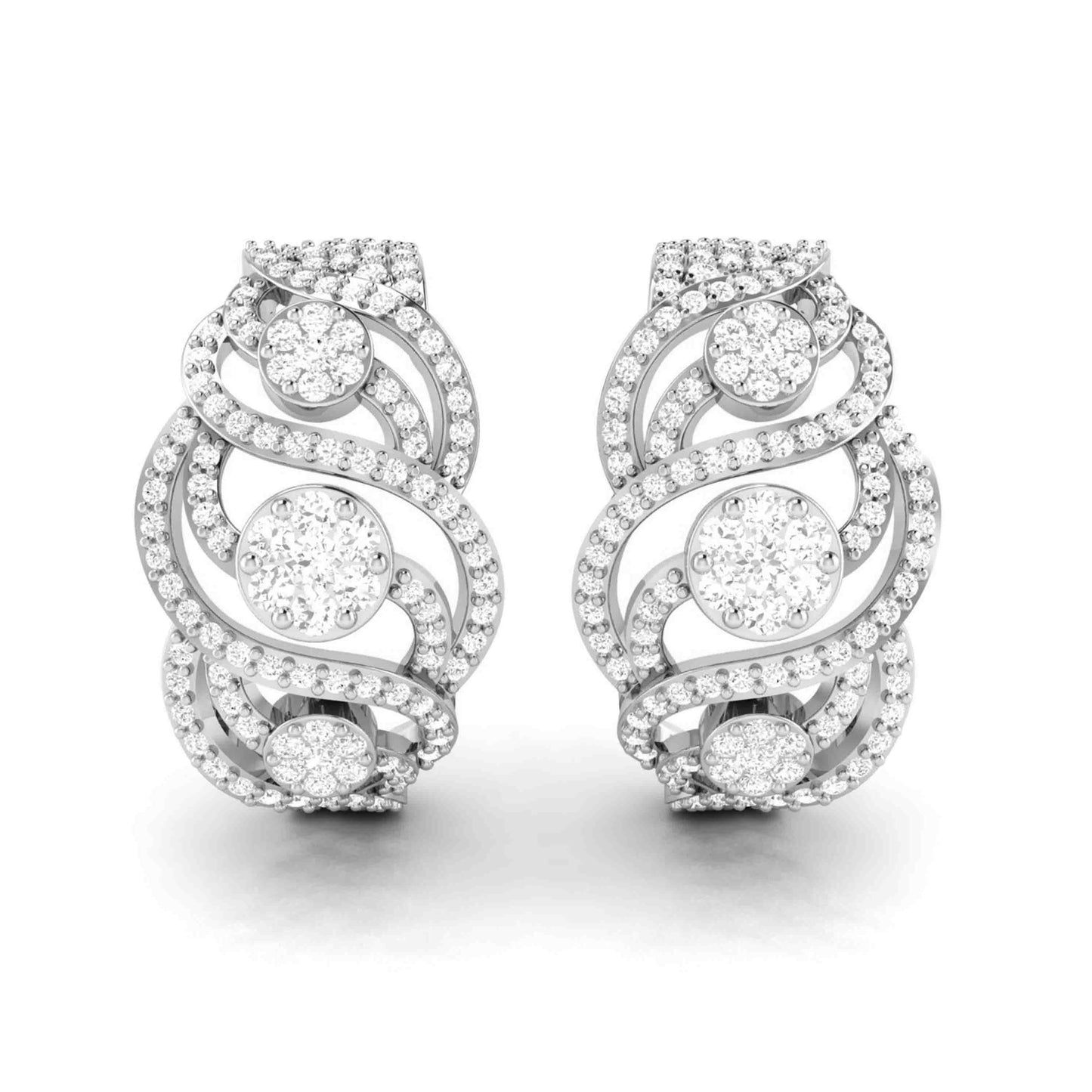 swirl bloom earrings