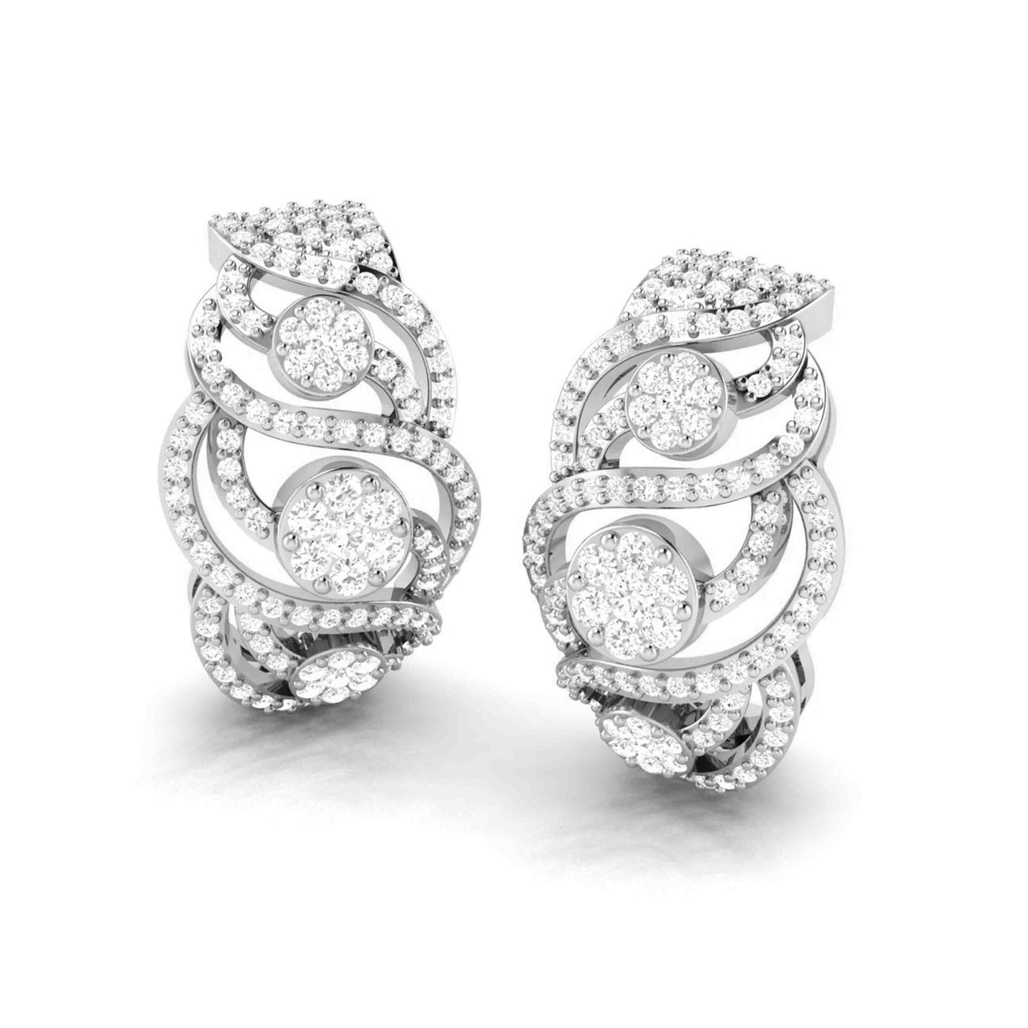 swirl bloom earrings