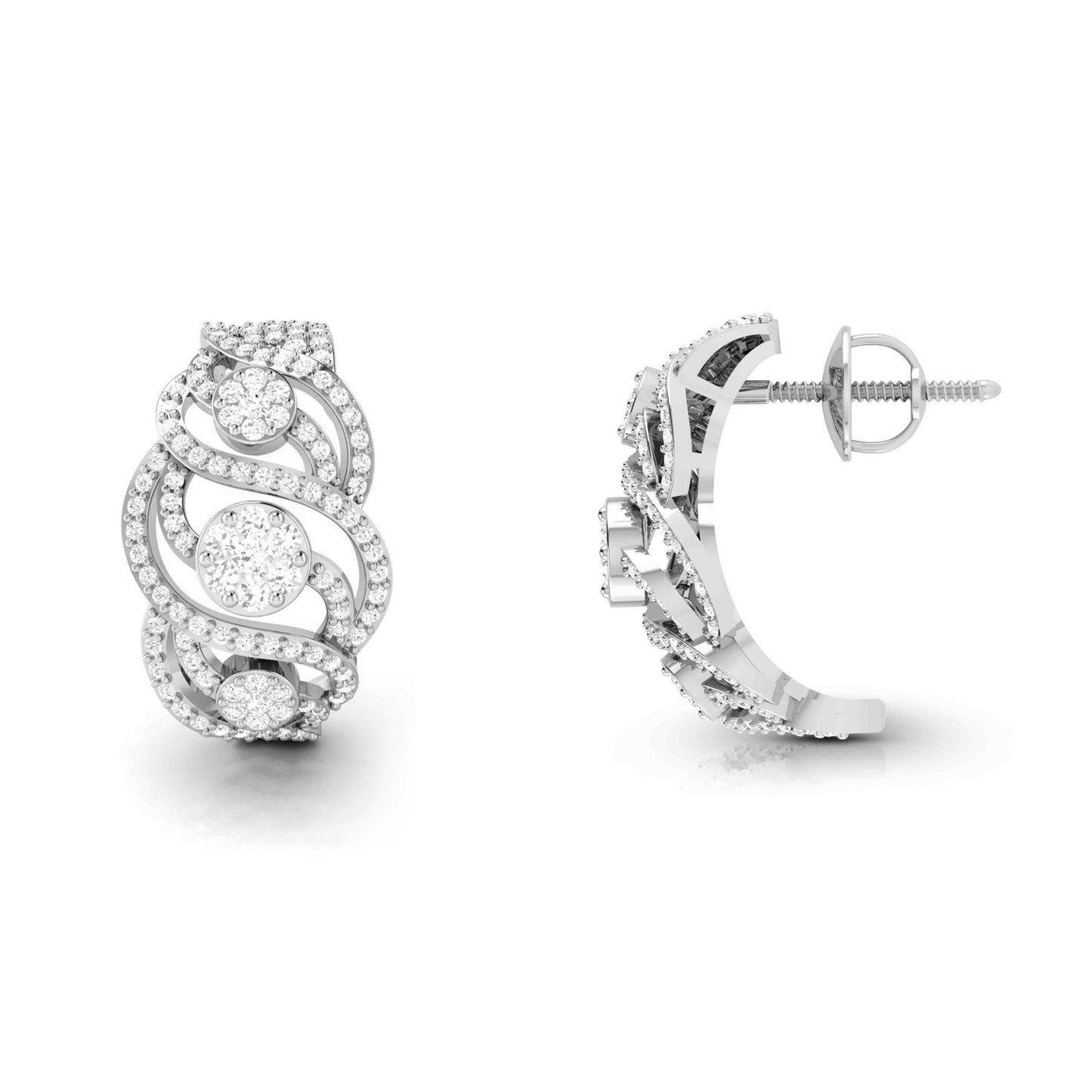 swirl bloom earrings