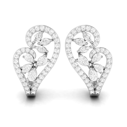 Diamond Heart Earrings