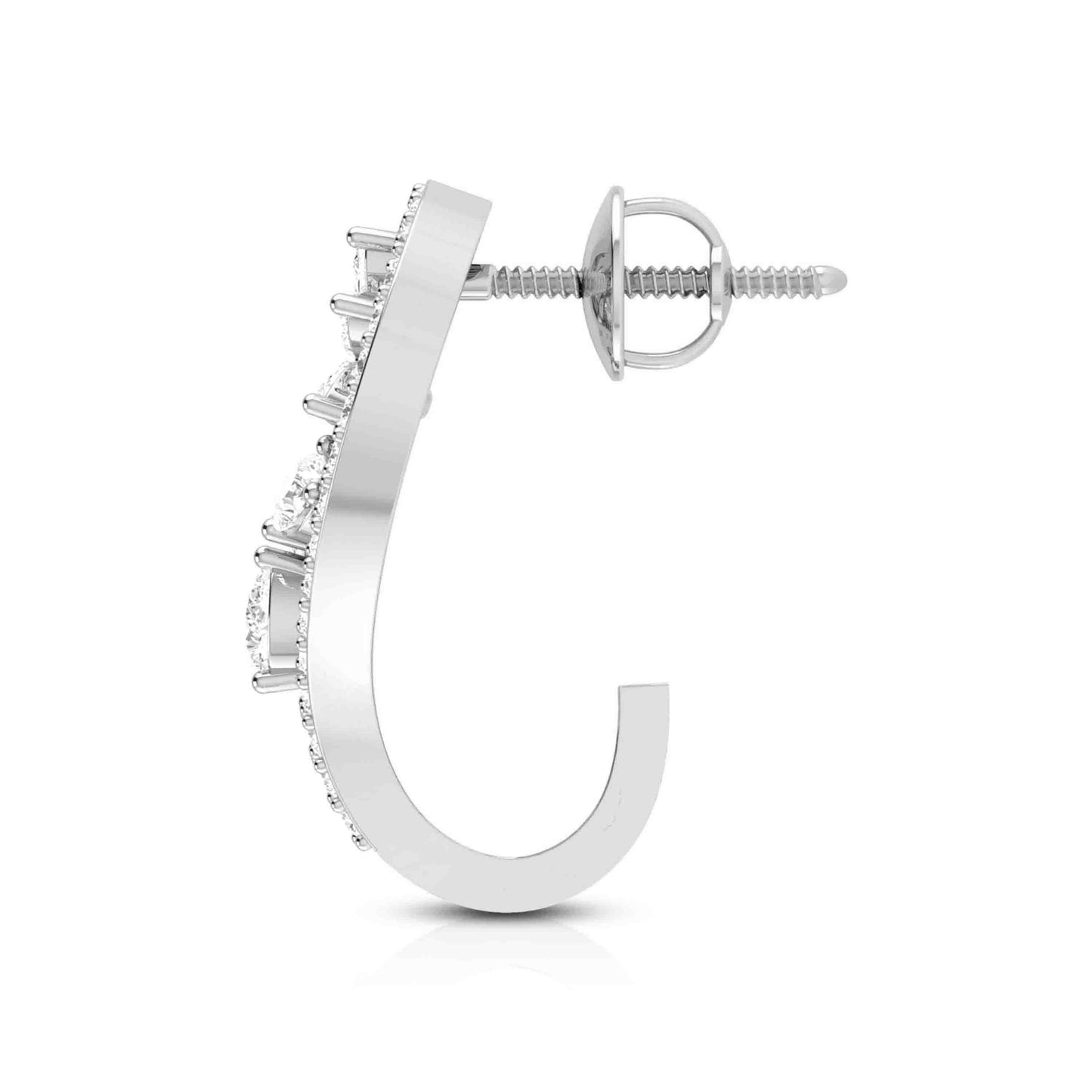 diamond heart earrings