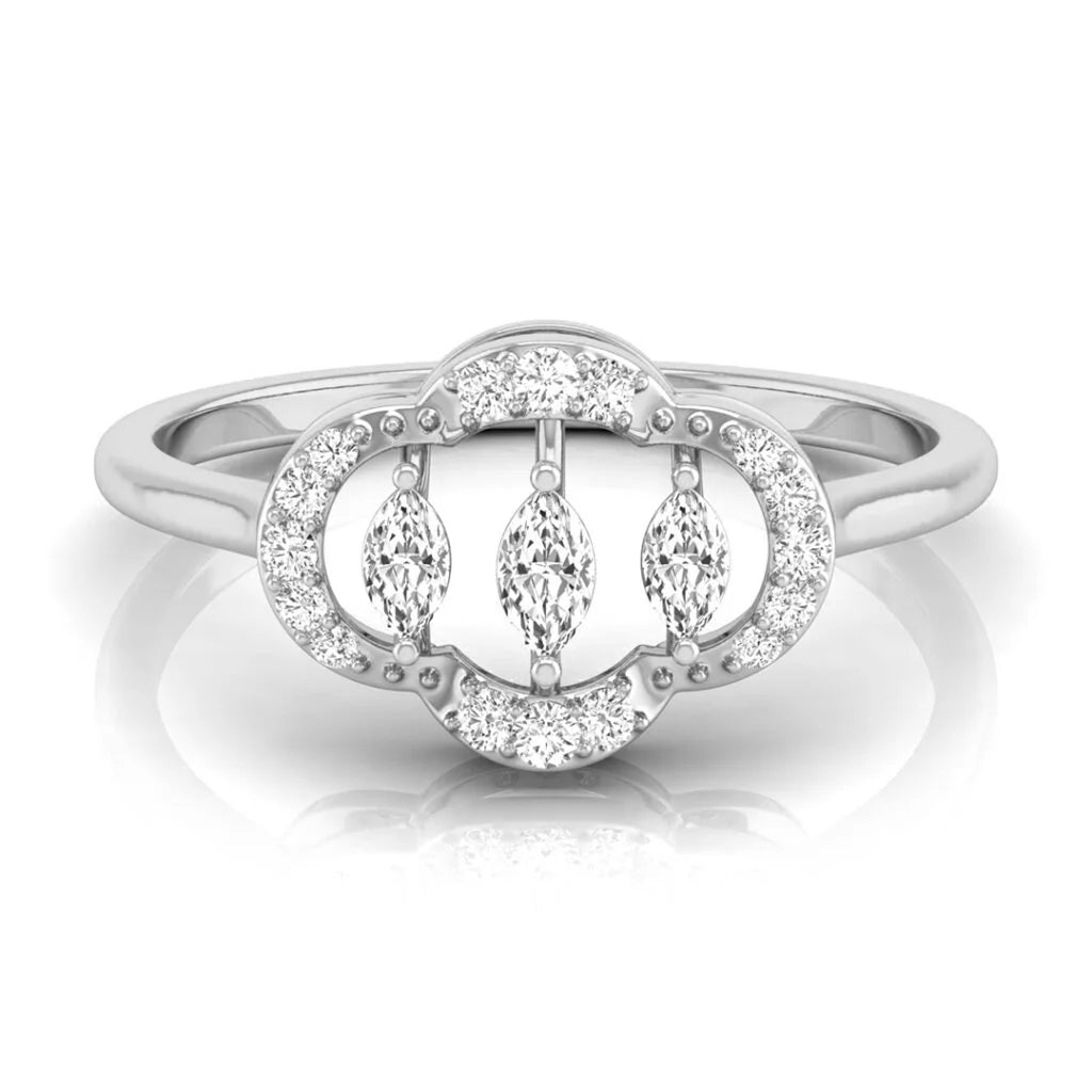 petal embrace diamond ring