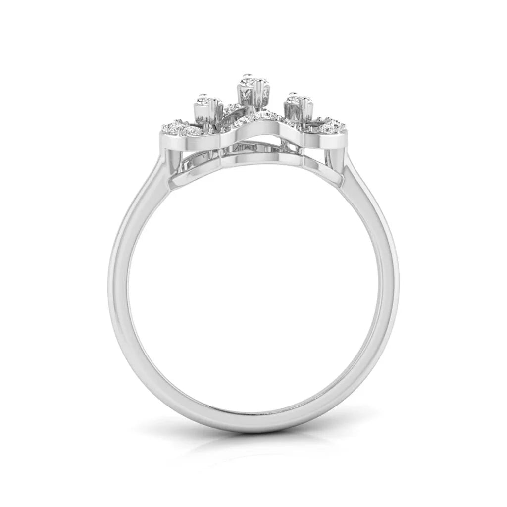 petal embrace diamond ring