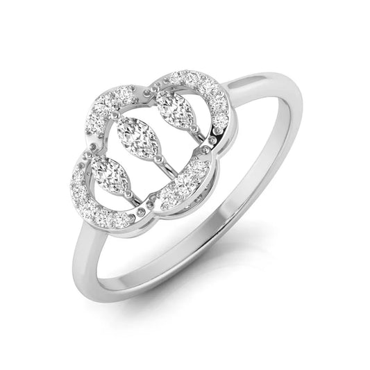 Petal Embrace Diamond Ring