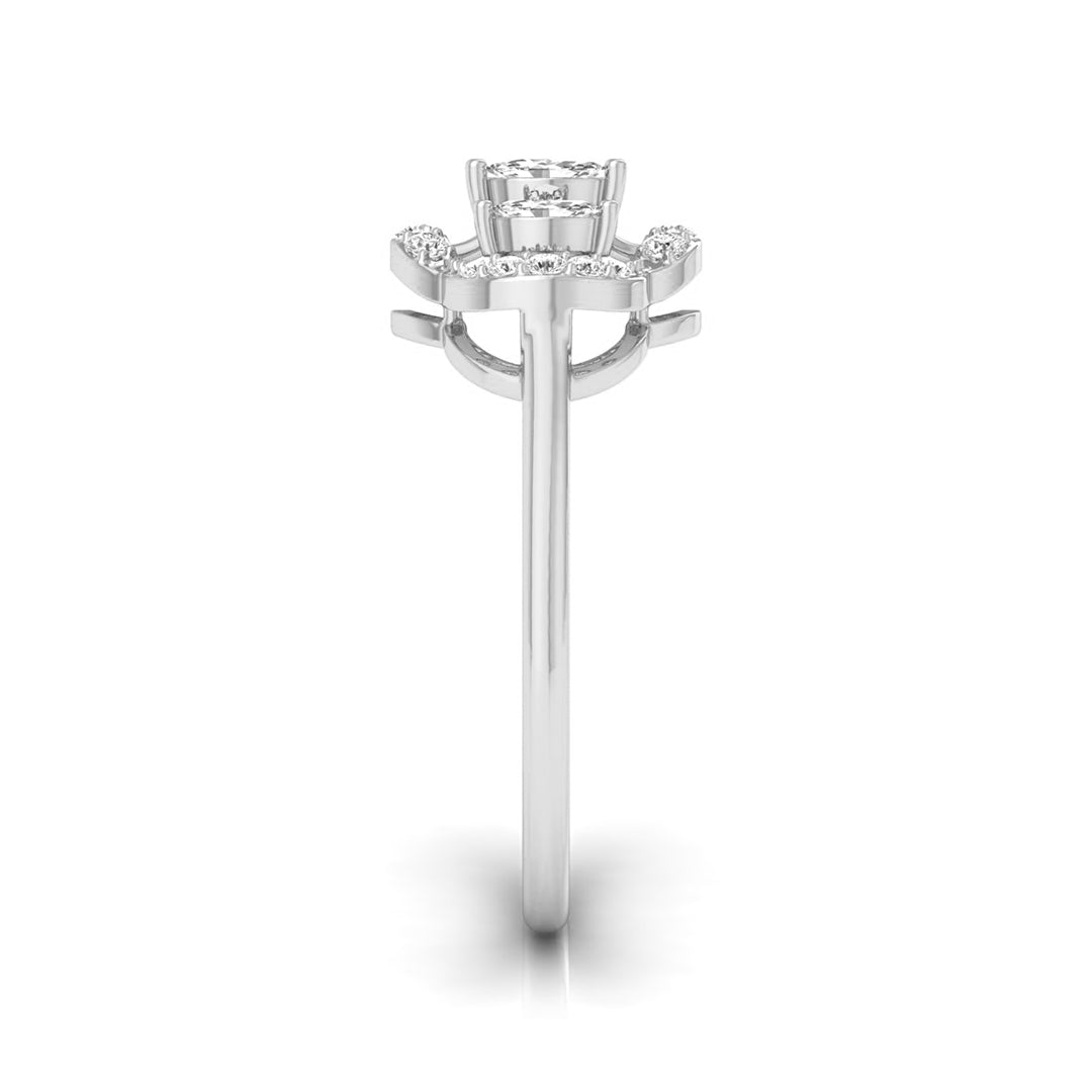 petal embrace diamond ring