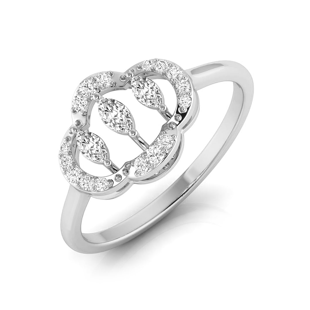 petal embrace diamond ring