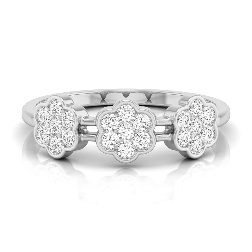 floral diamond ring