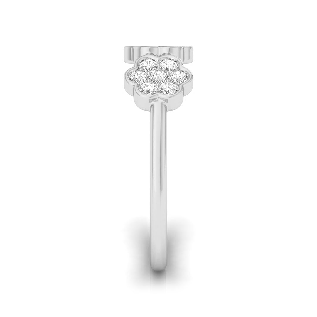 floral diamond ring