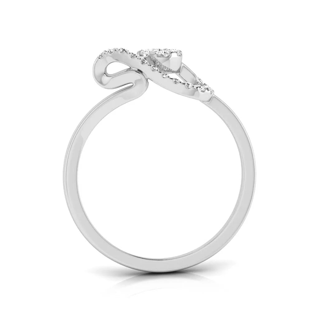 starlit wave diamond ring